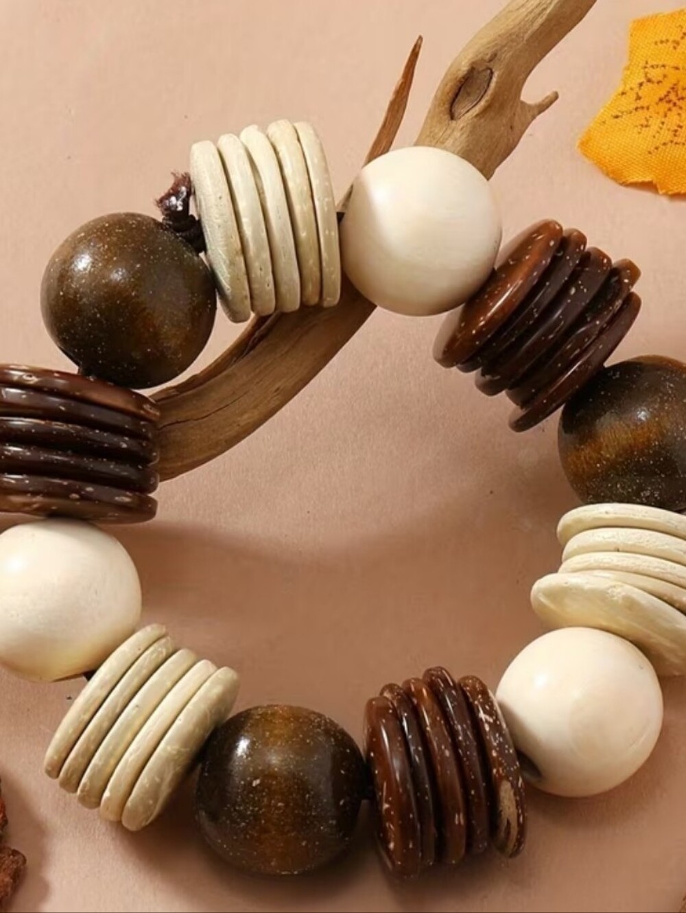 2 Stack Exaggerated Vintage Boho Wood Bangle Gift Set